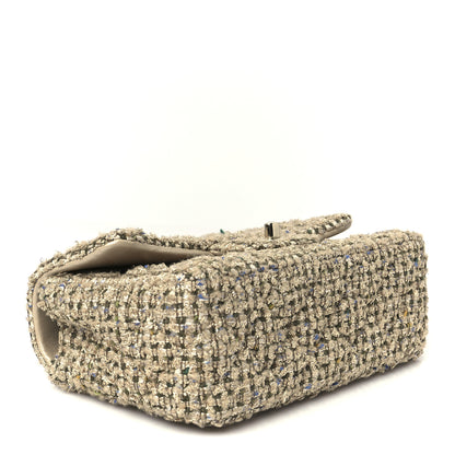 Chanel Tweed Quilted Mini Rectangular Flap Beige 3 of 10