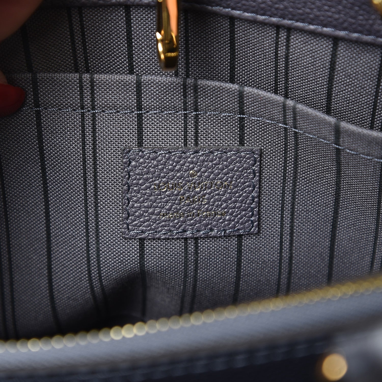 Louis Vuitton Empreinte Studded Montaigne BB Gris Silver 6 of 7