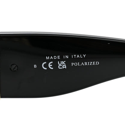 Chanel Acetate Glass Pearl Polarized Oval Sunglasses 5544 Black 7 of 8