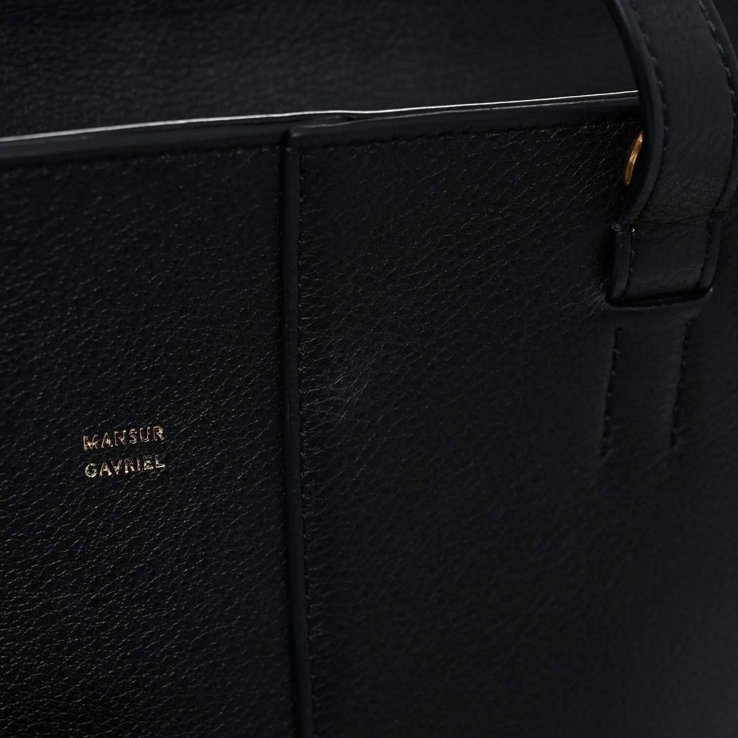 Mansur Gavriel Pebbled Calfskin Mini Zip Multitude Tote Black 15 of 16