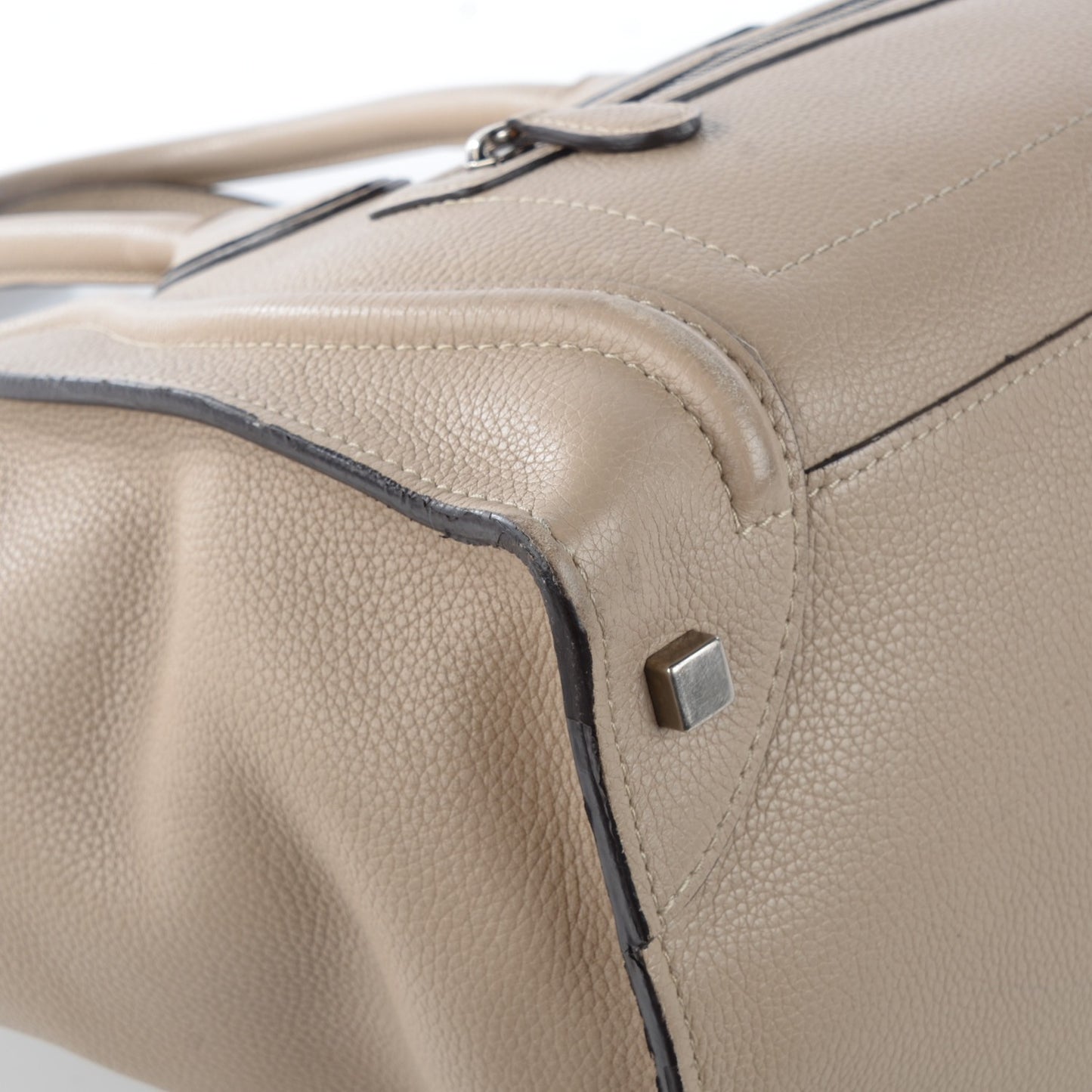 Drummed Calfskin Mini Luggage Dune