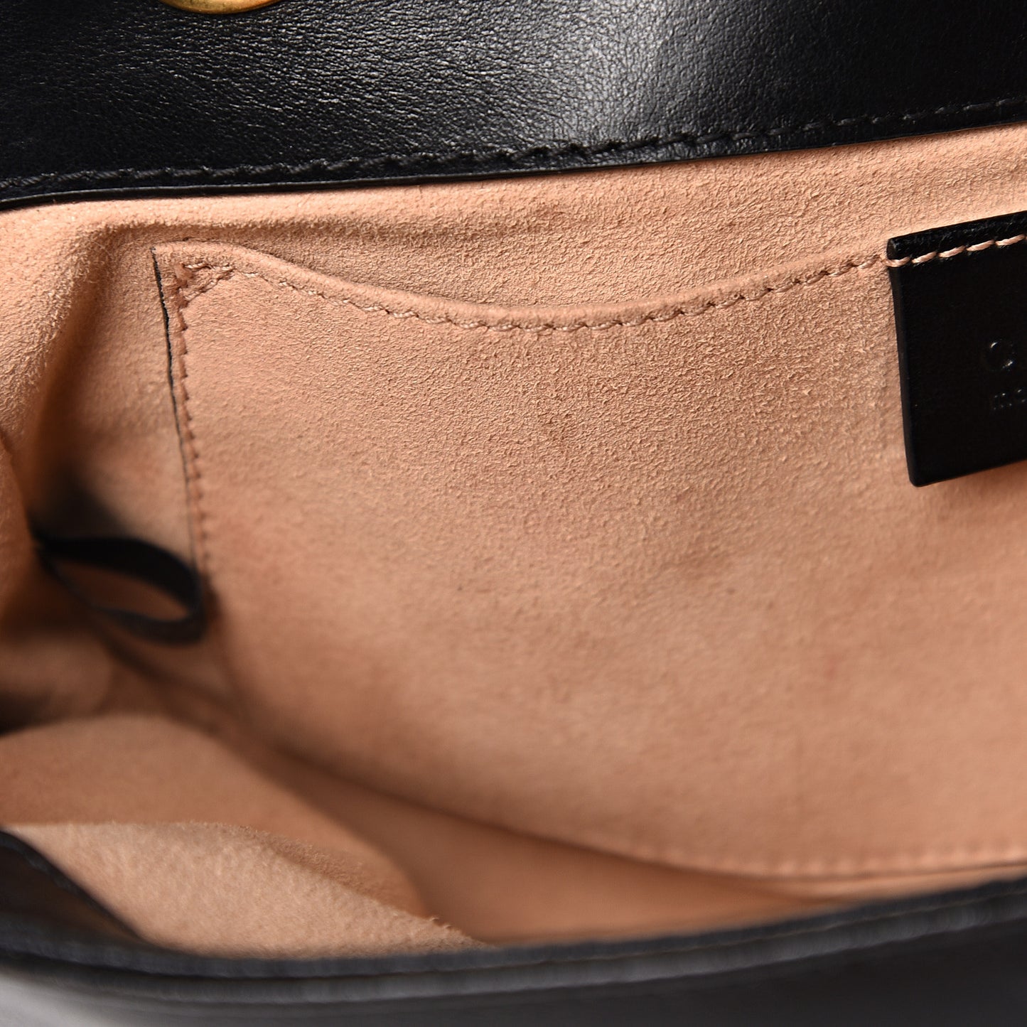 Calfskin Matelasse Mini GG Marmont Shoulder Bag Black