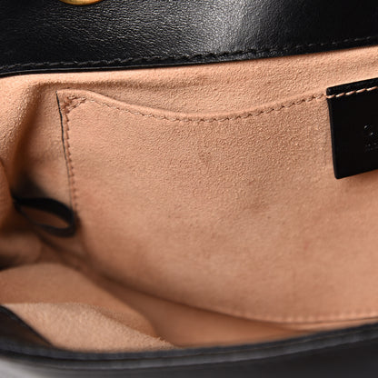 Gucci Calfskin Matelasse Mini GG Marmont Shoulder Bag Black 9 of 18