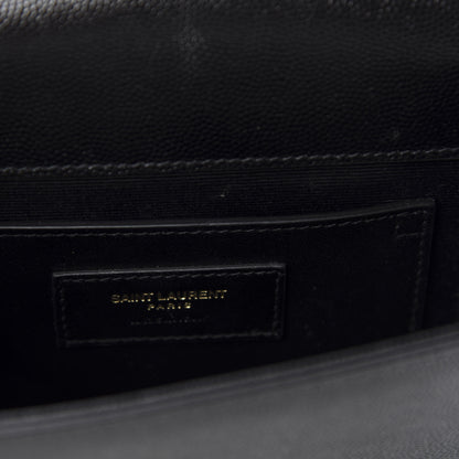 Saint Laurent Grain De Poudre Small Monogram Kate Satchel Black 10 of 12