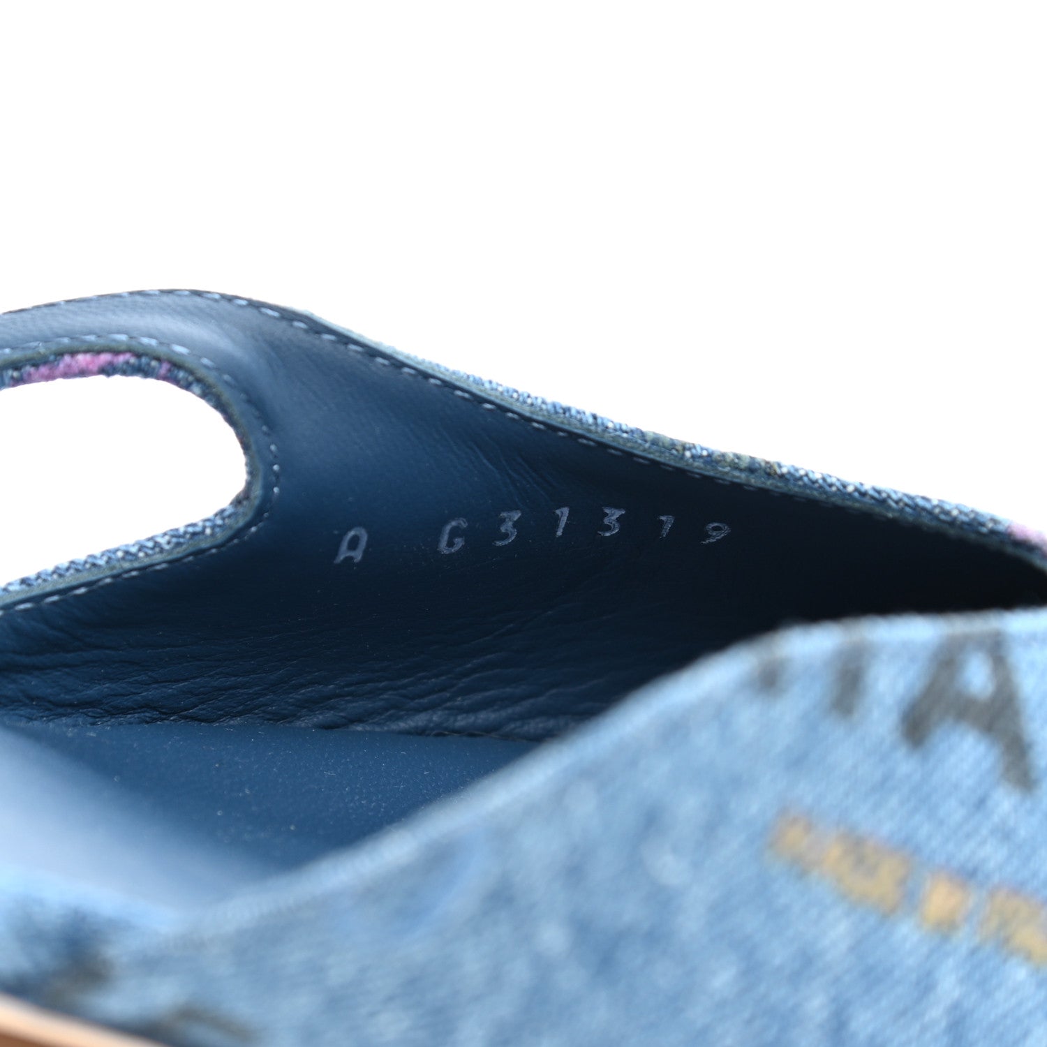 Chanel Denim Cap Toe CC Slingback Flats 38 Light Blue Multicolor 8 of 10