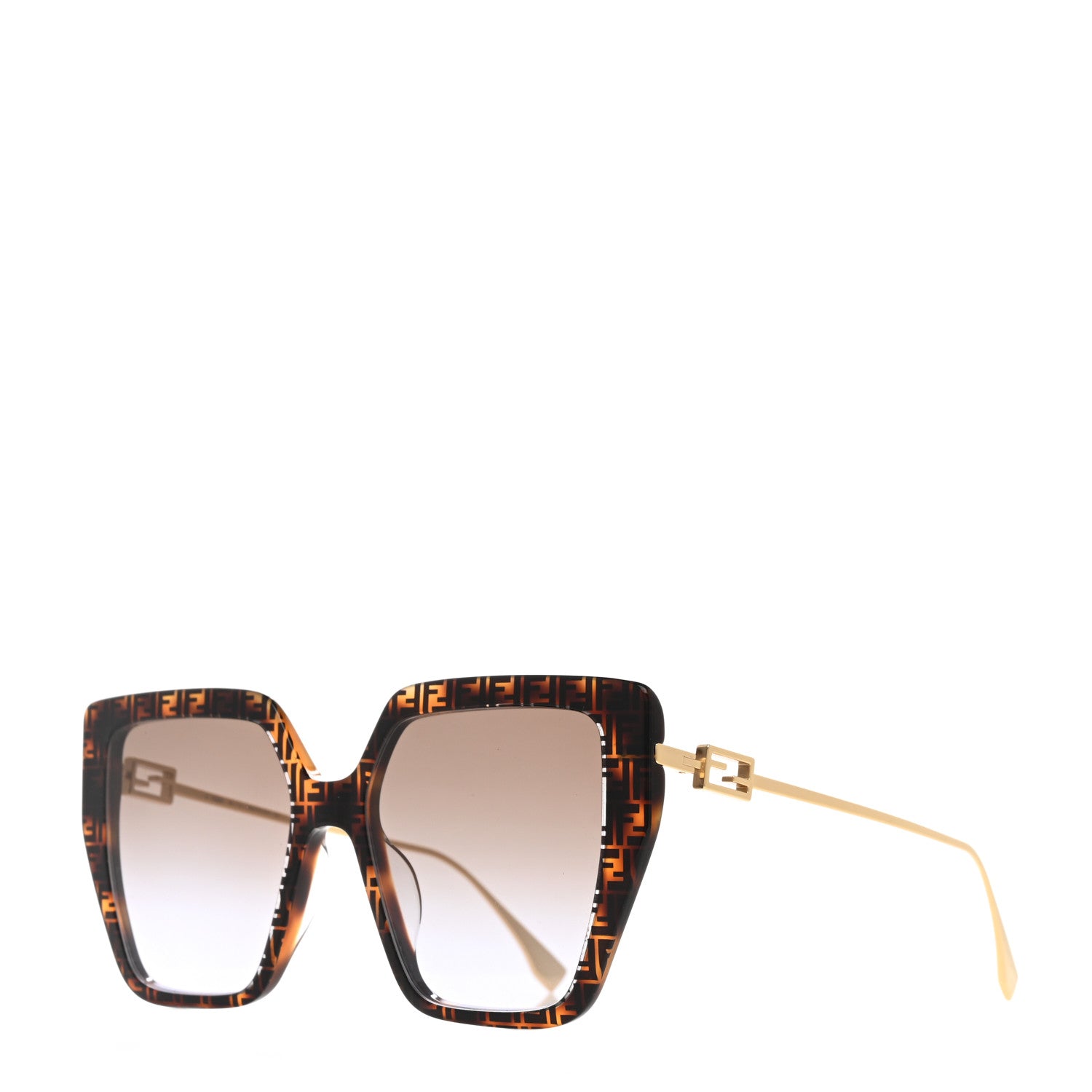 Fendi Acetate FF Butterfly Sunglasses FE40012U Havana 1 of 7
