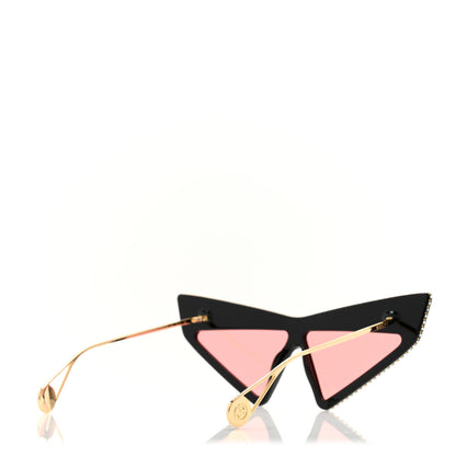 Gucci Acetate Crystal Geometric Sunglasses GG0430S Black 4 of 8
