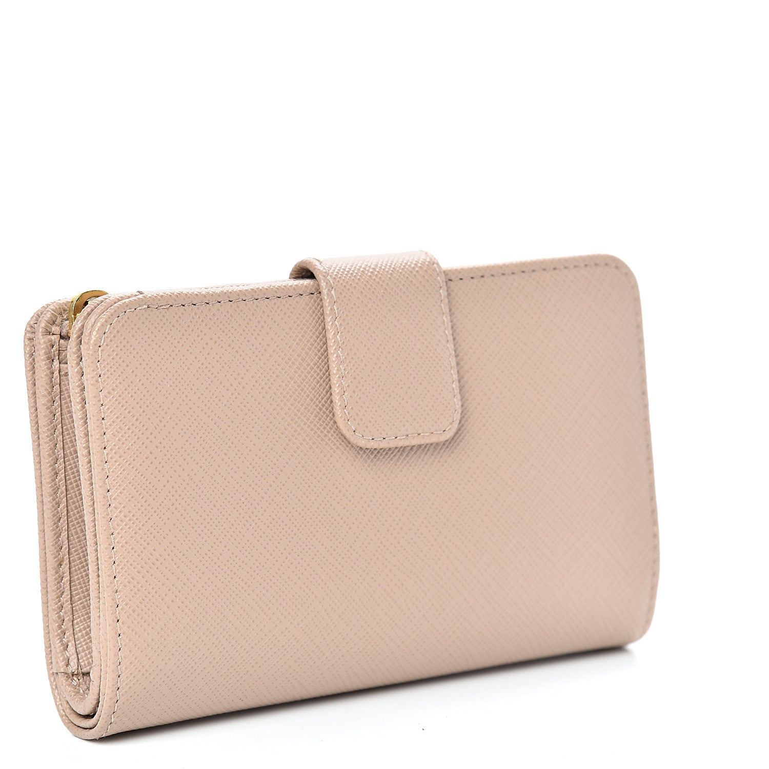 Prada Saffiano Metal Compact Wallet Cipria 3 of 9