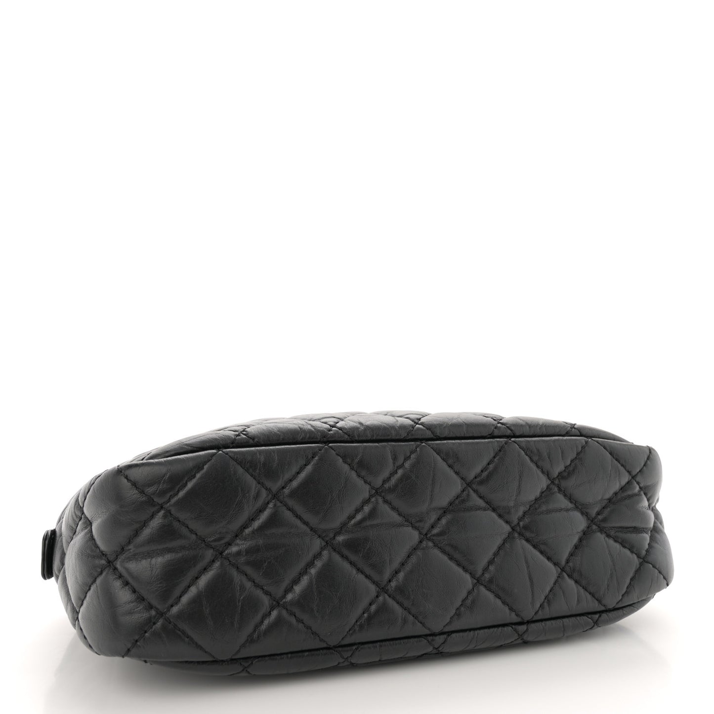 Aged Calfskin Quilted Small Reissue Camera Case Black