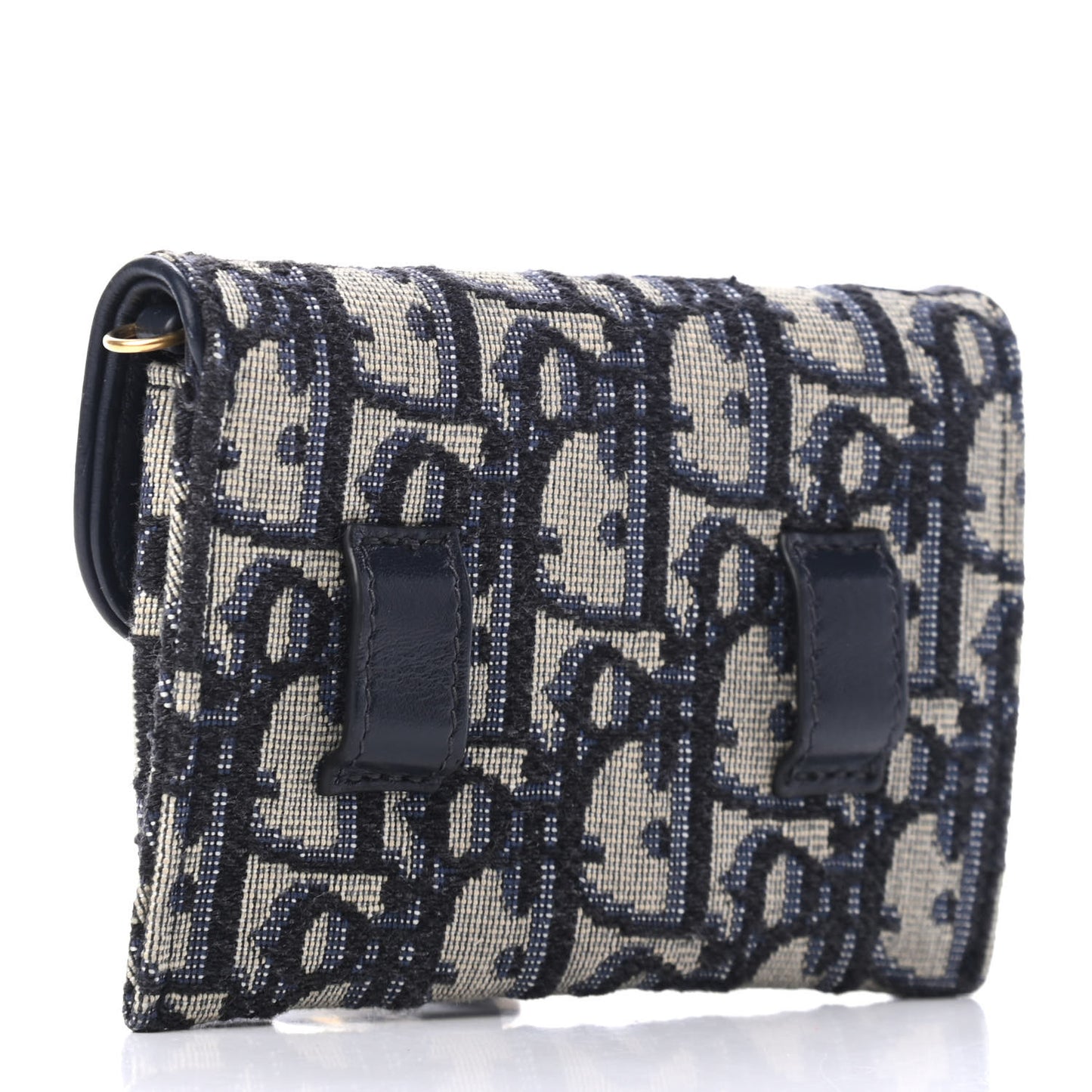 Oblique Nano Saddle Chain Pouch Blue