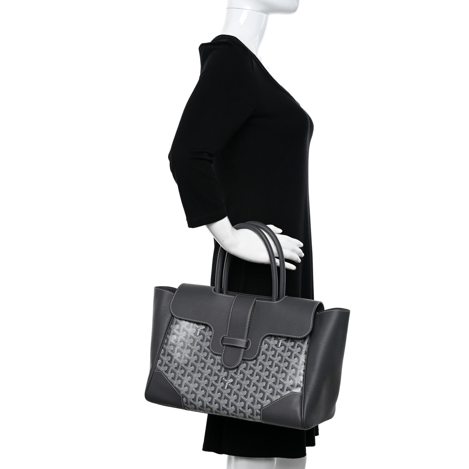 Goyard Goyardine Saigon Tote Grey 2 of 11