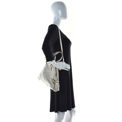 Saint Laurent Calfskin Woven Large Muse White 2 of 16