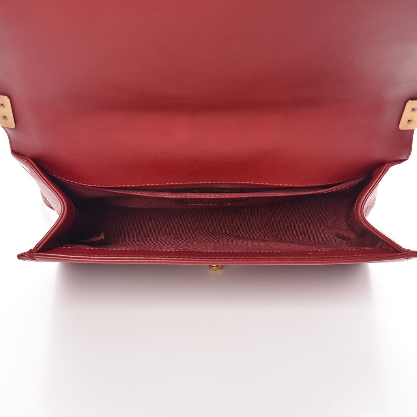 Lambskin Quilted Medium Boy Flap Red