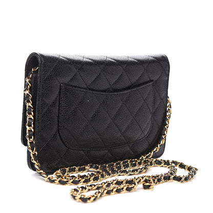Chanel Caviar Quilted Wallet On Chain WOC Black 2 of 9