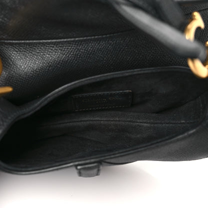 Christian Dior Grained Calfskin Mini Saddle Bag Black 5 of 9