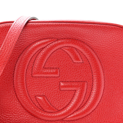 Gucci Pebbled Calfskin Small Soho Disco Bag Tabasco Red 8 of 14