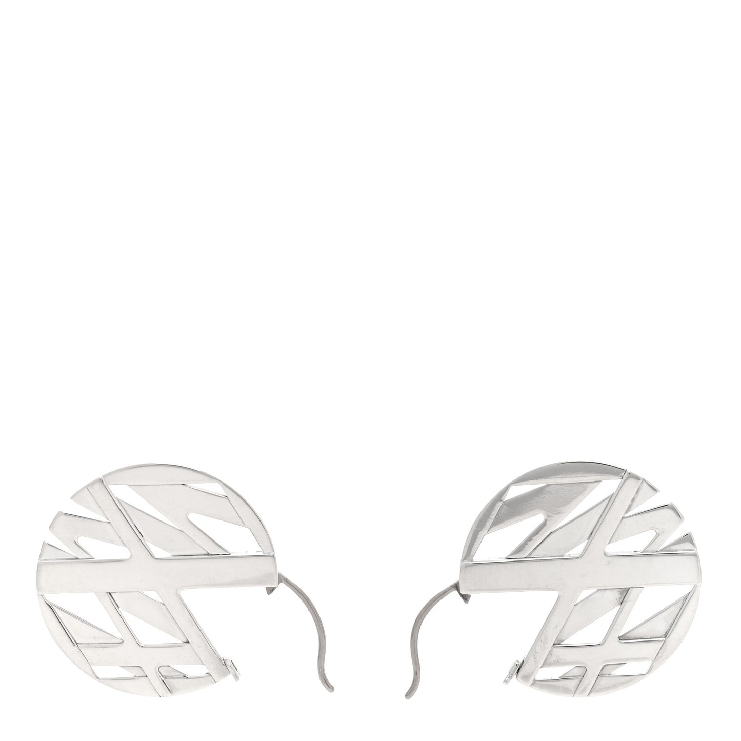 Sterling Silver Round Atlas Earrings