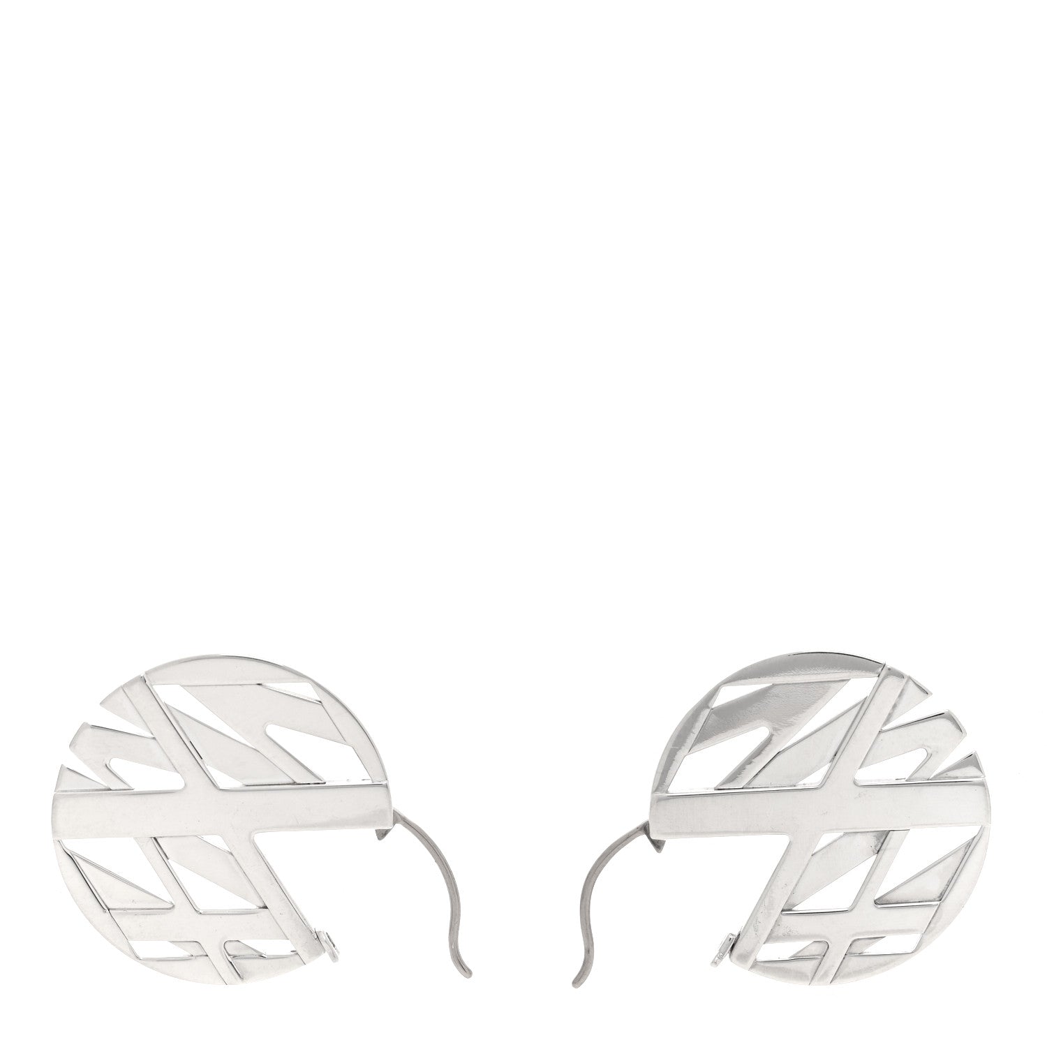 Tiffany Sterling Silver Round Atlas Earrings 3 of 4