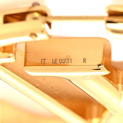 Louis Vuitton Metal Louise Hoop Earrings Gold 4 of 4