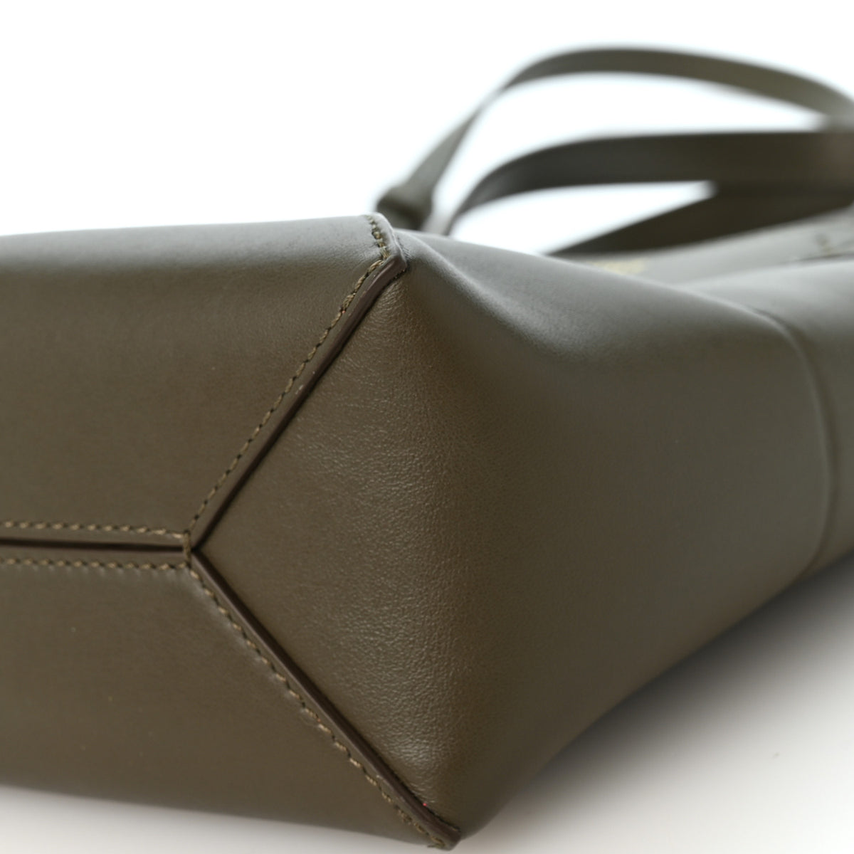 Loewe Shiny Calfskin Mini Puzzle Fold Tote Dark Khaki 10 of 11