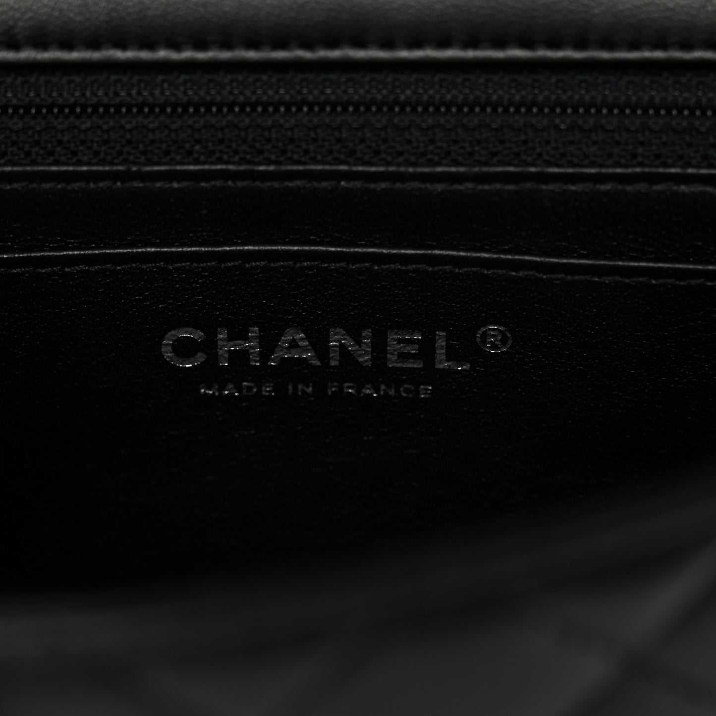 Lambskin Quilted Mini Rectangular Flap Black