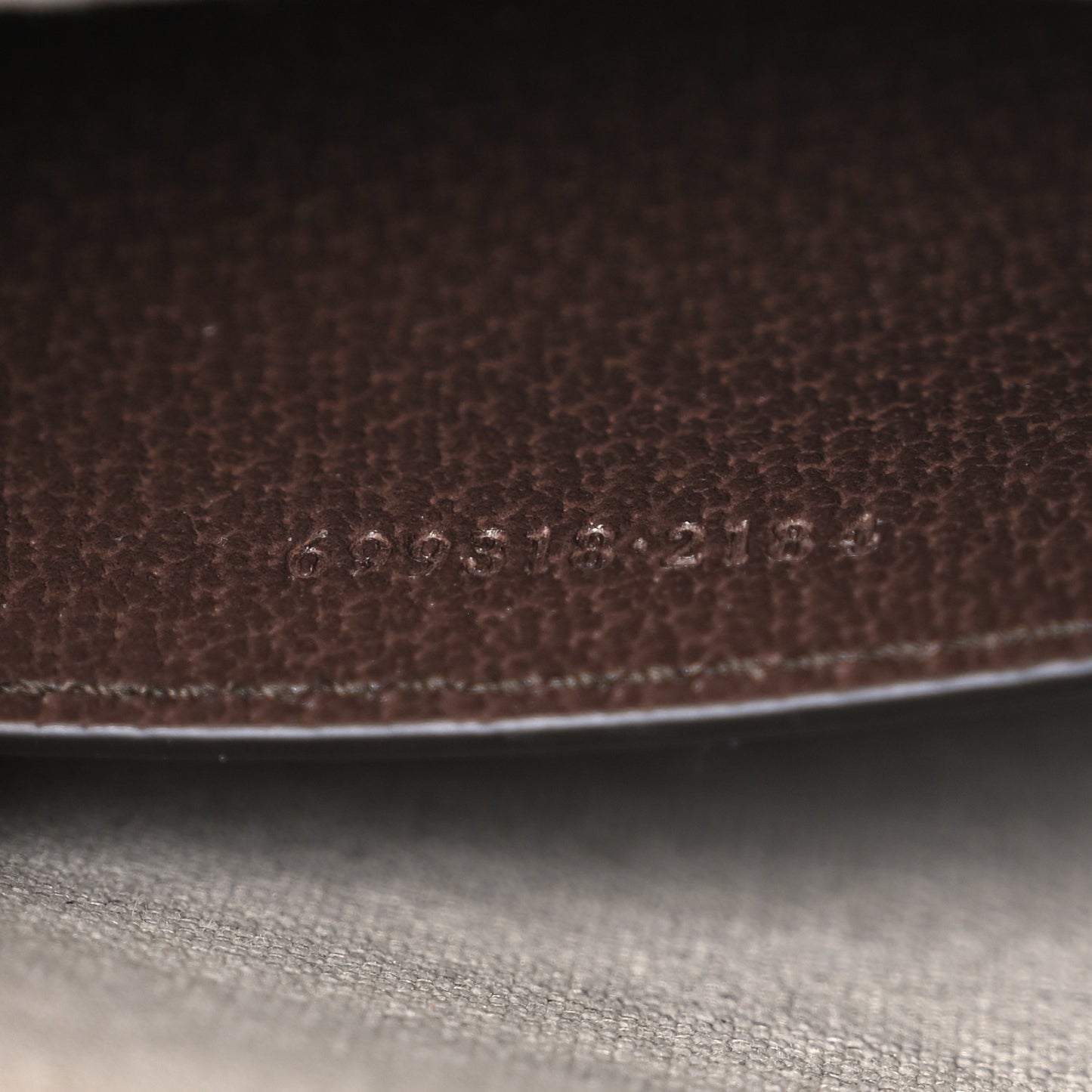 Monogram Jumbo GG Textured Dollar Calfskin Pouch Camel Ebony New Acero Camel Ebony New Acero