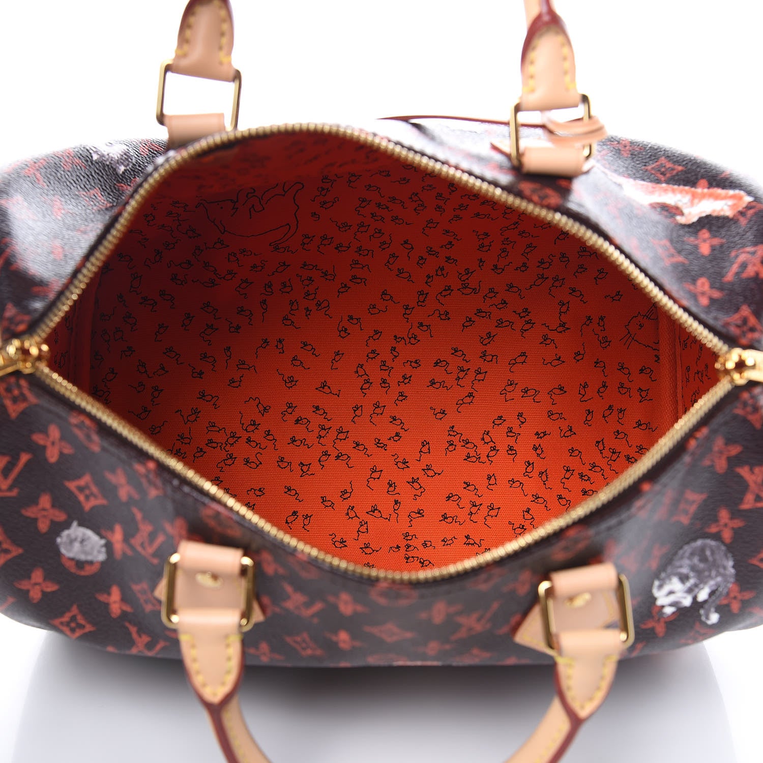 Louis Vuitton Catogram Speedy Bandouliere 30 Marron 5 of 11