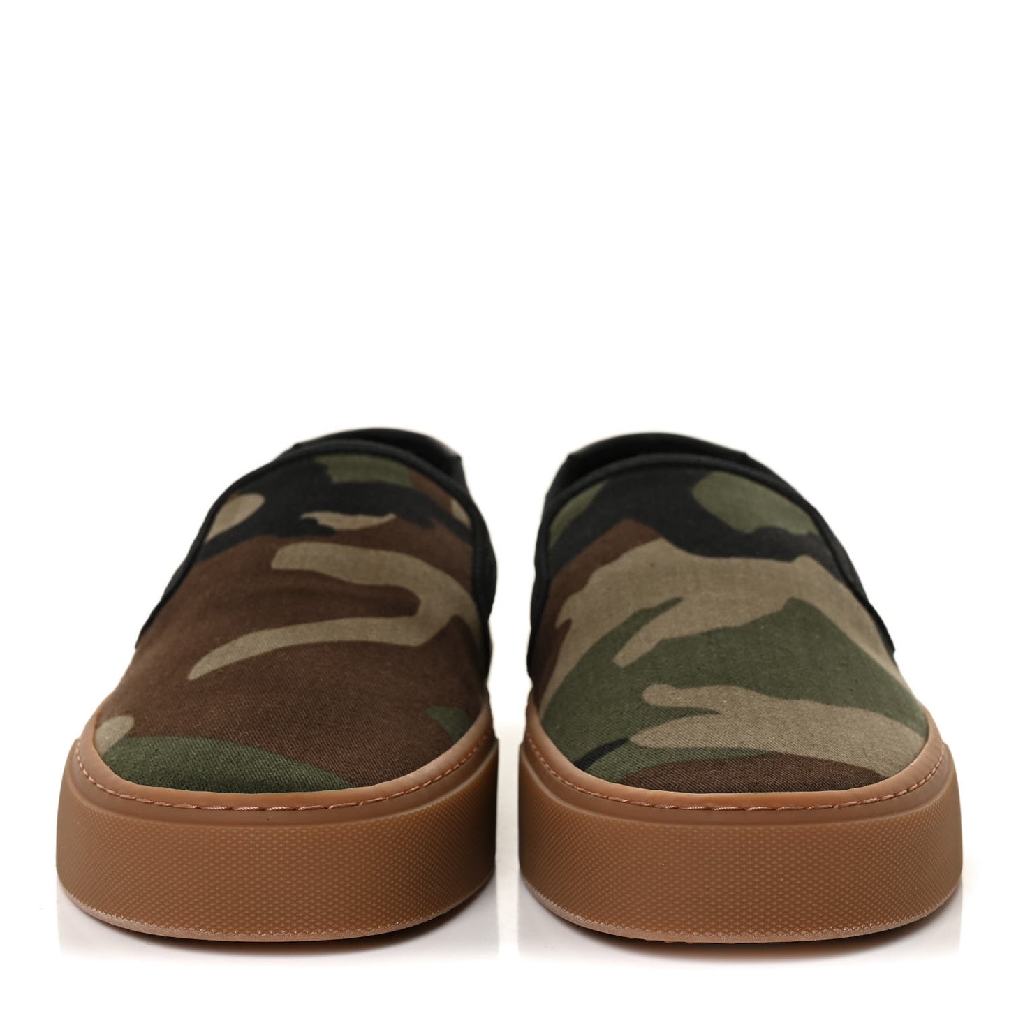 Canvas Camouflage Mens Venice Slip-On Sneakers 45 Kaki