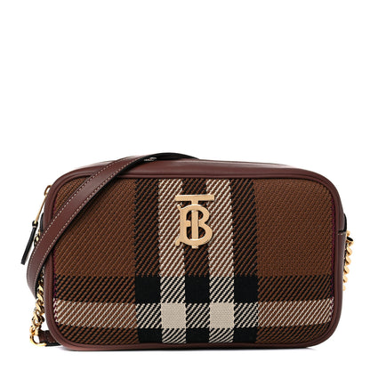 Burberry Calfskin Check Small Lola Camera Bag Dark Birch Brown 1 of 9