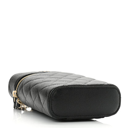 Chanel Caviar Quilted Phone Holder With Chain Black 4 of 10