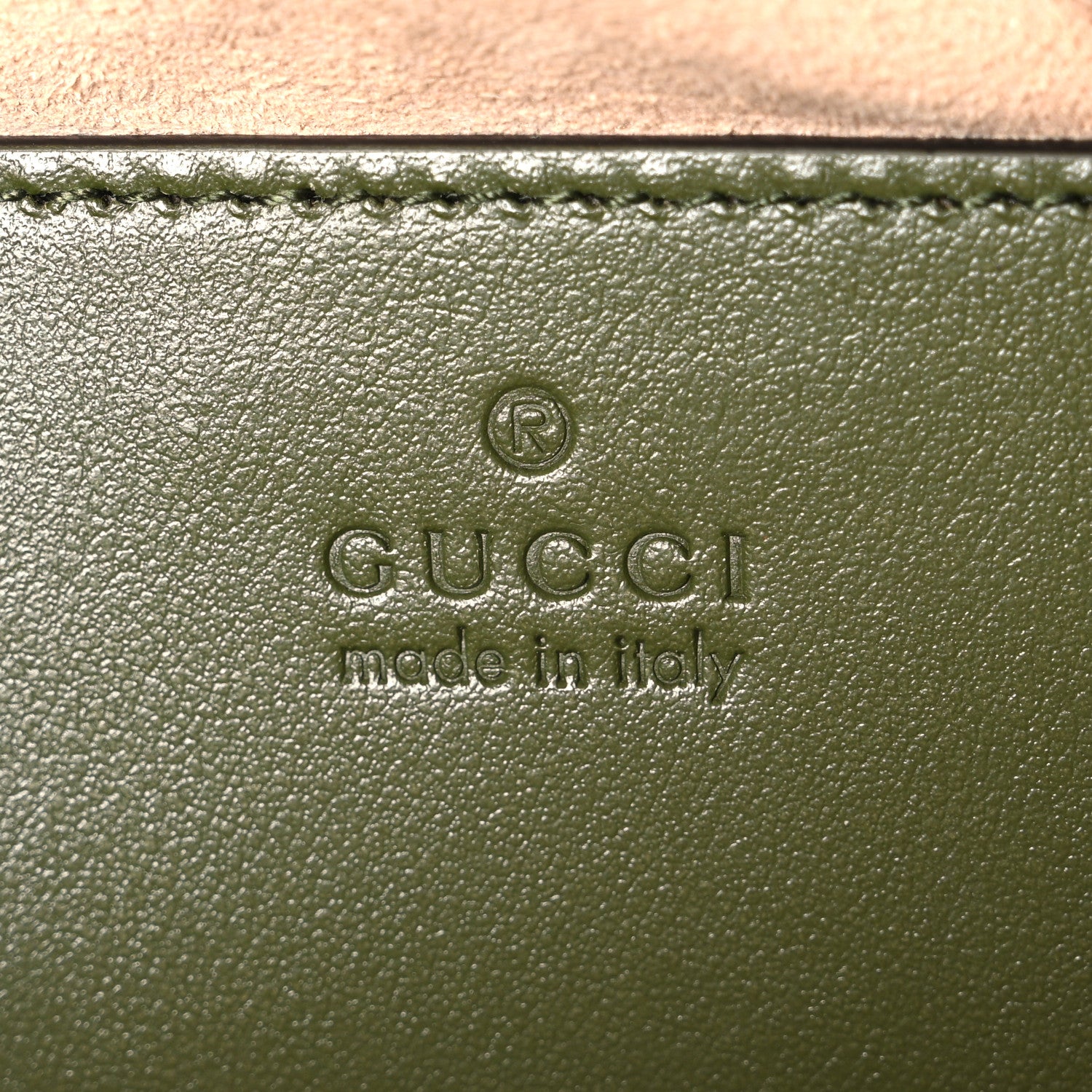 Gucci Calfskin Matelasse Aria Small GG Marmont Chain Shoulder Bag Military Wood 6 of 10