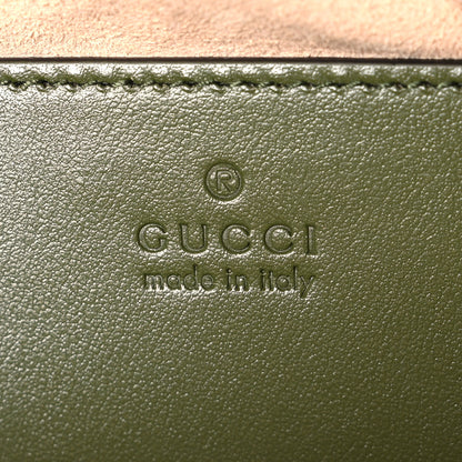 Gucci Calfskin Matelasse Aria Small GG Marmont Chain Shoulder Bag Military Wood 6 of 10