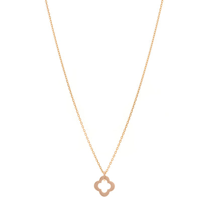Van Cleef & Arpels 18K Rose Gold Byzantine Alhambra Pendant Necklace 1 of 5