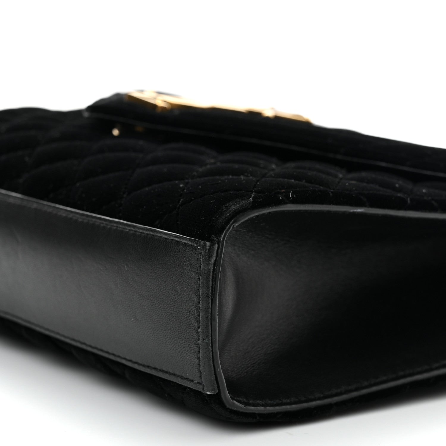 Saint Laurent Velvet Tri-Quilt Monogram Medium College Bag Black 9 of 12