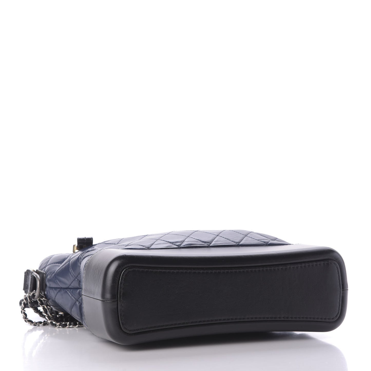 Aged Calfskin Quilted Large Gabrielle Hobo Navy Black