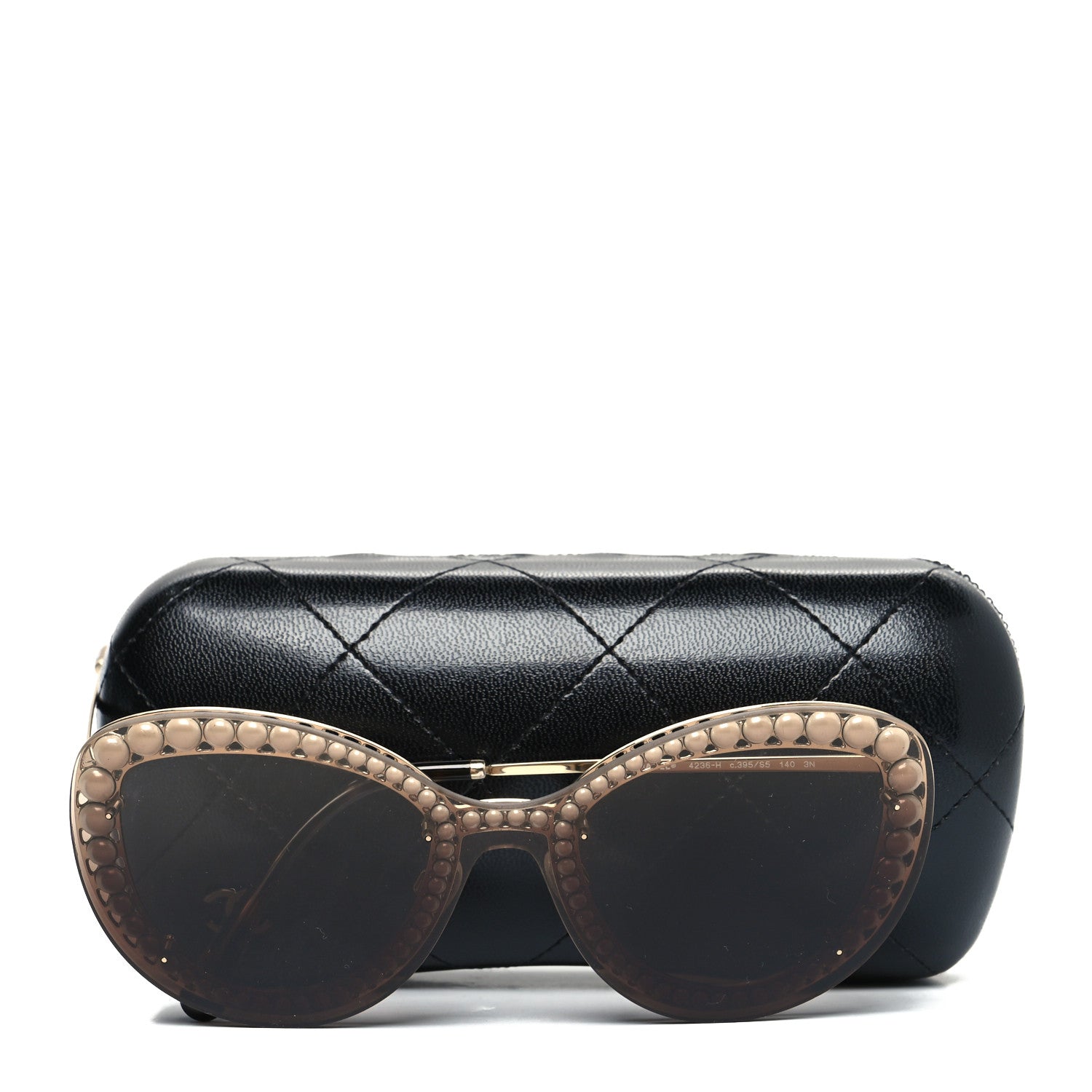 Chanel Acetate Metal Pearl Butterfly Sunglasses 4236-H Brown 7 of 7