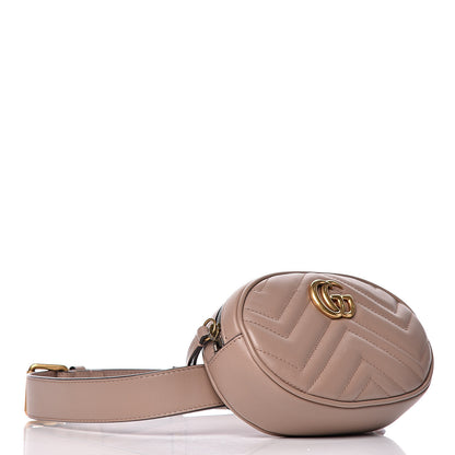 Gucci Calfskin Matelasse GG Marmont Belt Bag 85 34 Porcelain Rose 4 of 9