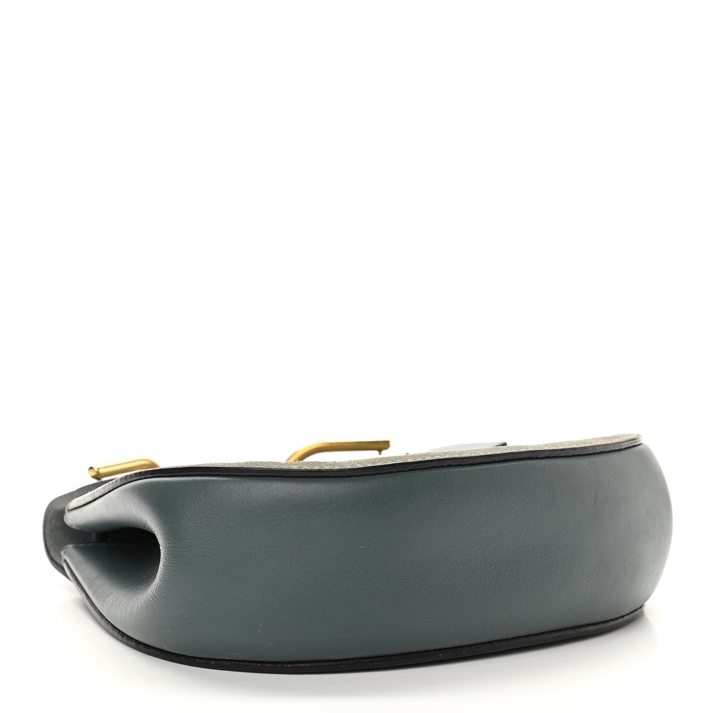 Suede Smooth Calfskin Mini Drew Shoulder Bag Cloudy Blue