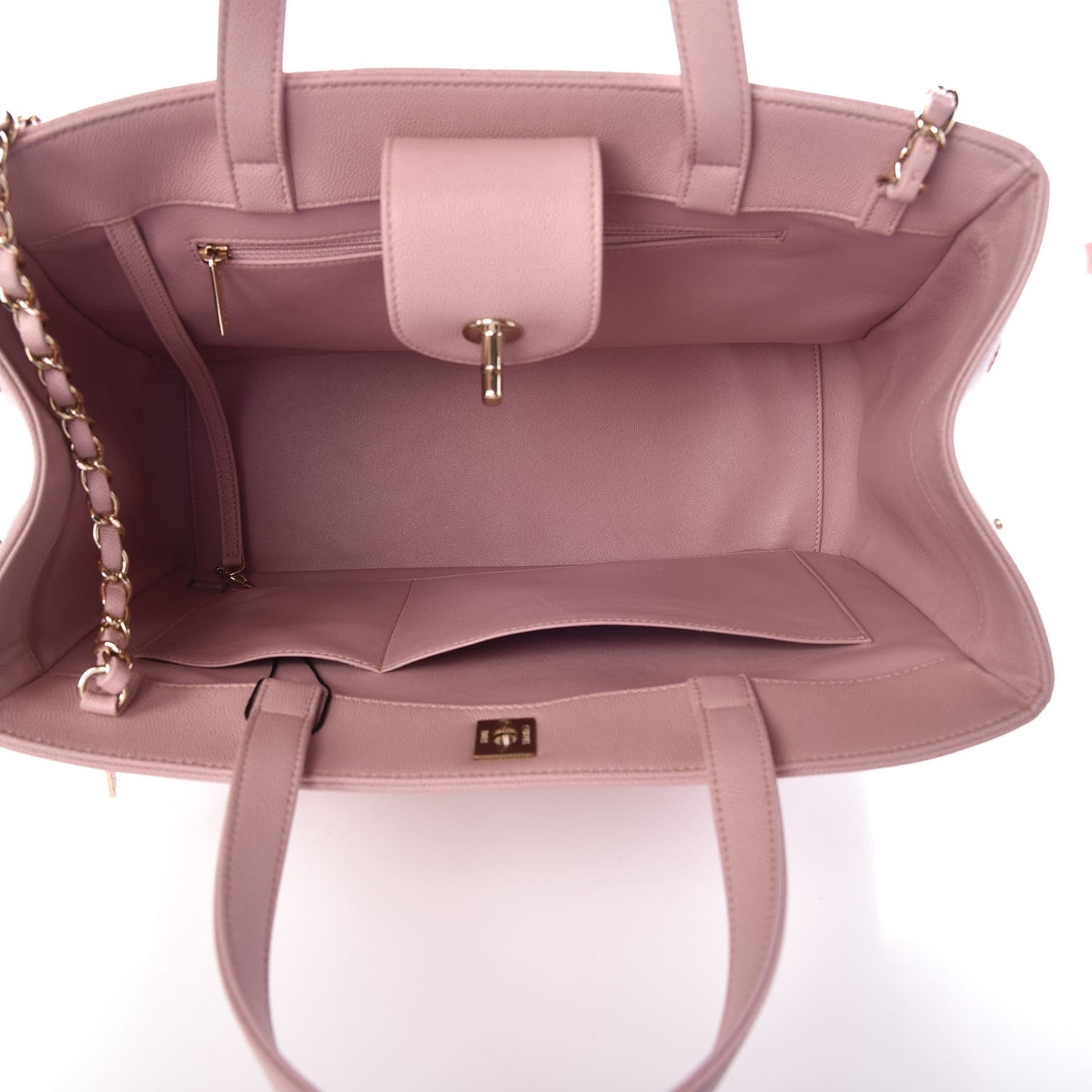 Caviar Quilted Large Business Affinity Shopping Bag Light Pink