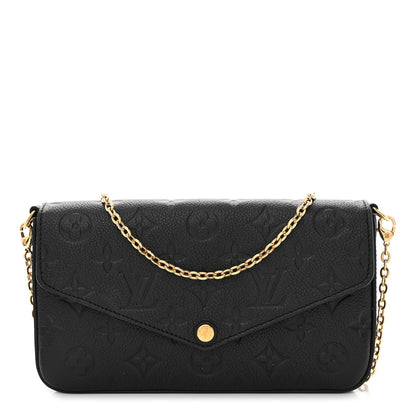 Louis Vuitton Empreinte Pochette Felicie Chain Wallet Black 3 of 14