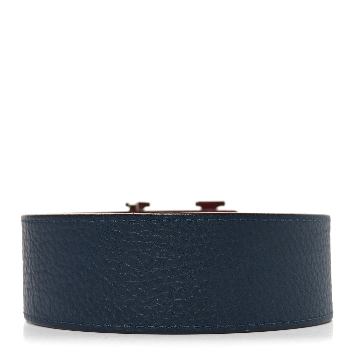 Louis Vuitton Taurillon Calfskin 40mm LV Damier Initiales Reversible Belt 95 38 Navy Blue Red 2 of 5