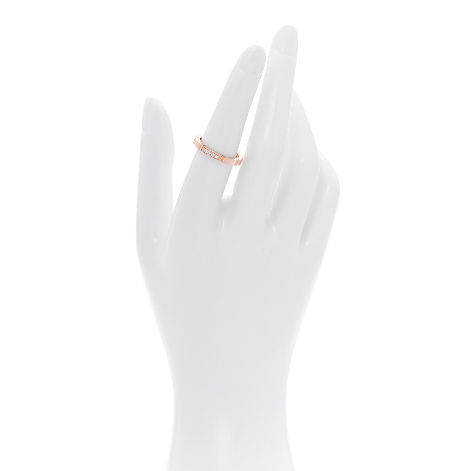 Cartier 18K Pink Gold Diamond Maillon Panthere Wedding Band Ring 53 6.5 2 of 5
