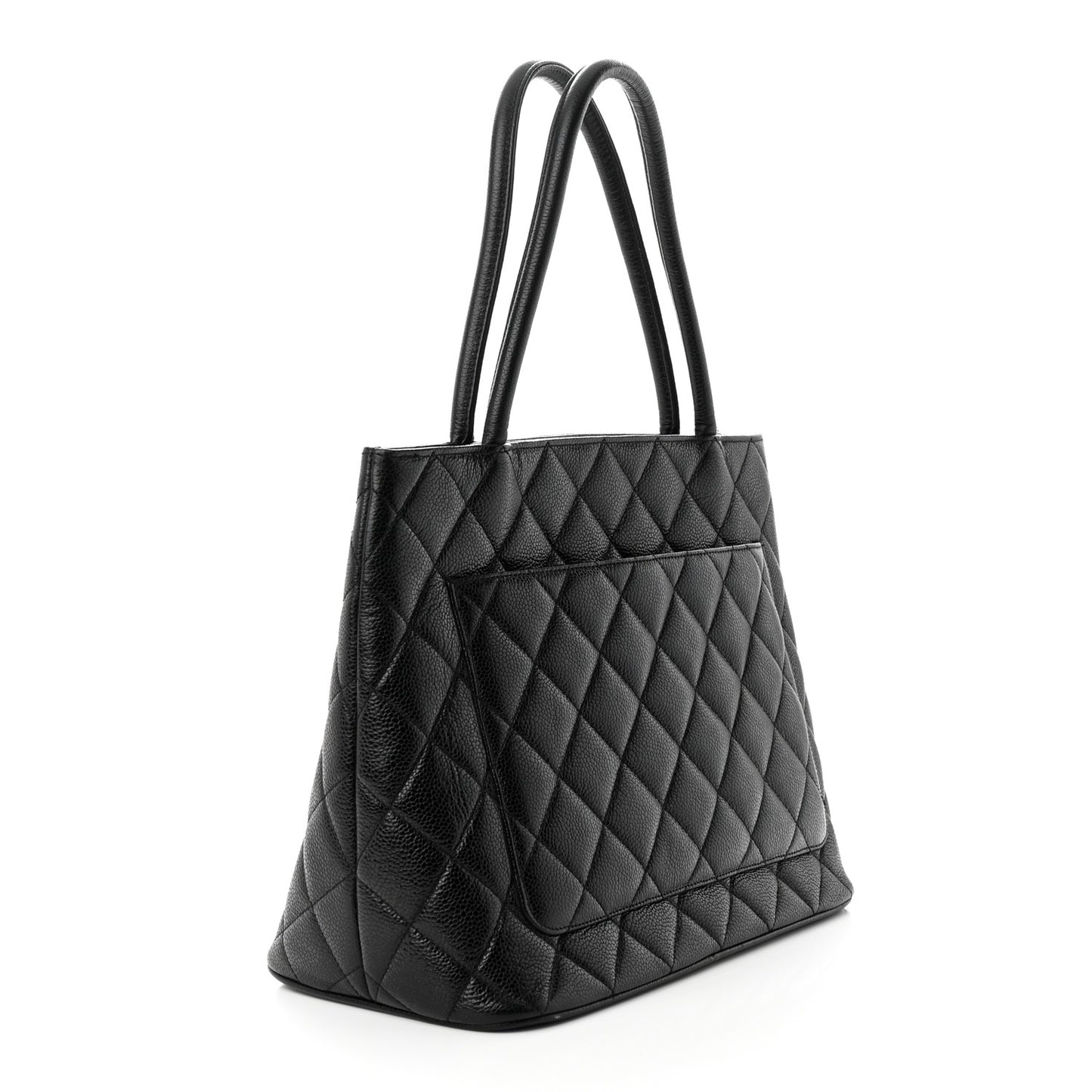 Caviar Quilted Medallion Tote Black