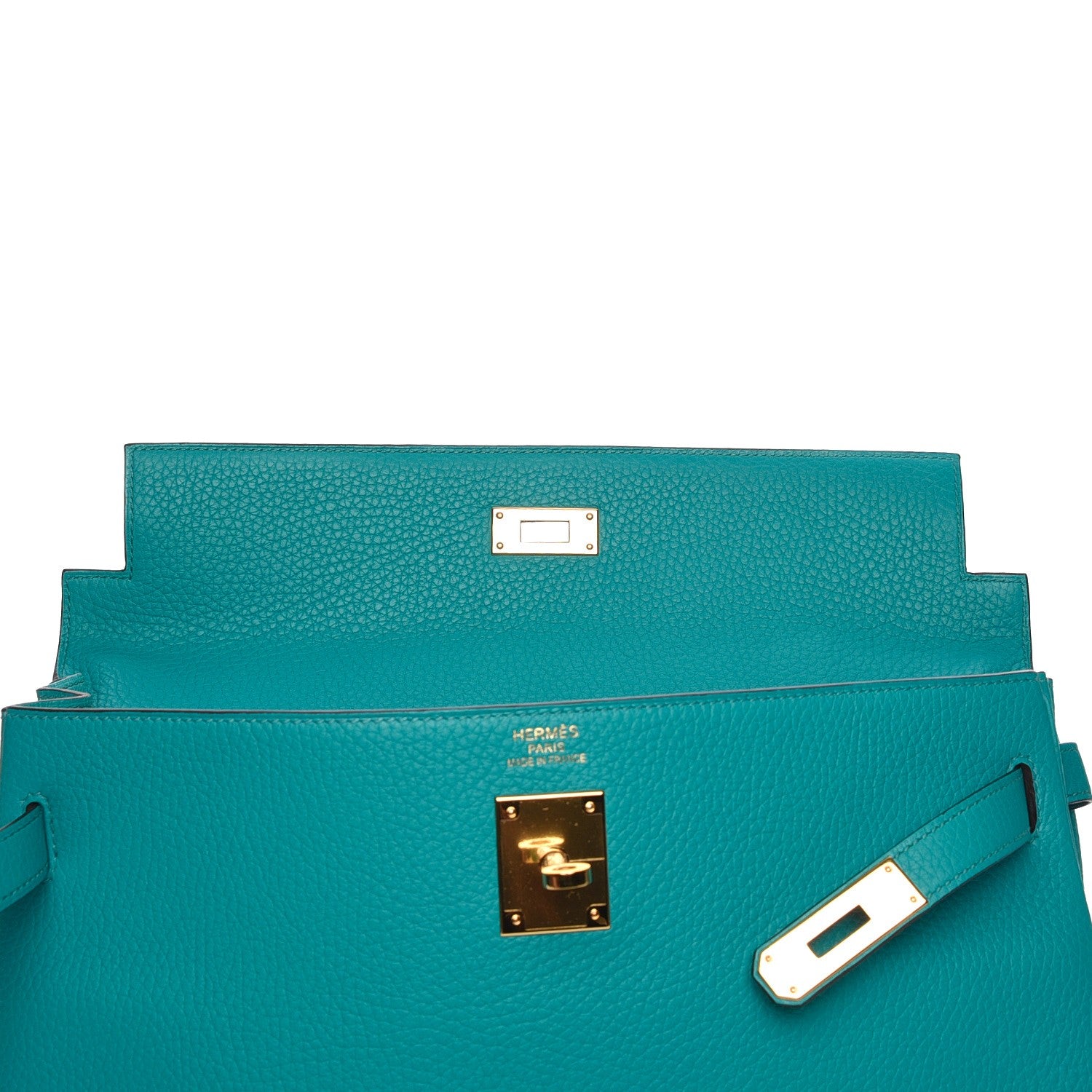 Hermes Taurillon Clemence Kelly Retourne 35 Bleu Paon 31 of 32