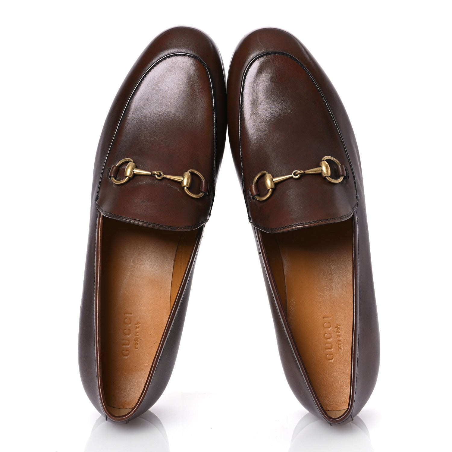 Gucci Calfskin Womens Jordaan Loafers 39 Fondente Brown 2 of 16