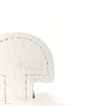 Hermes Taurillon Clemence Amazone Evelyne II PM White White 7 of 10