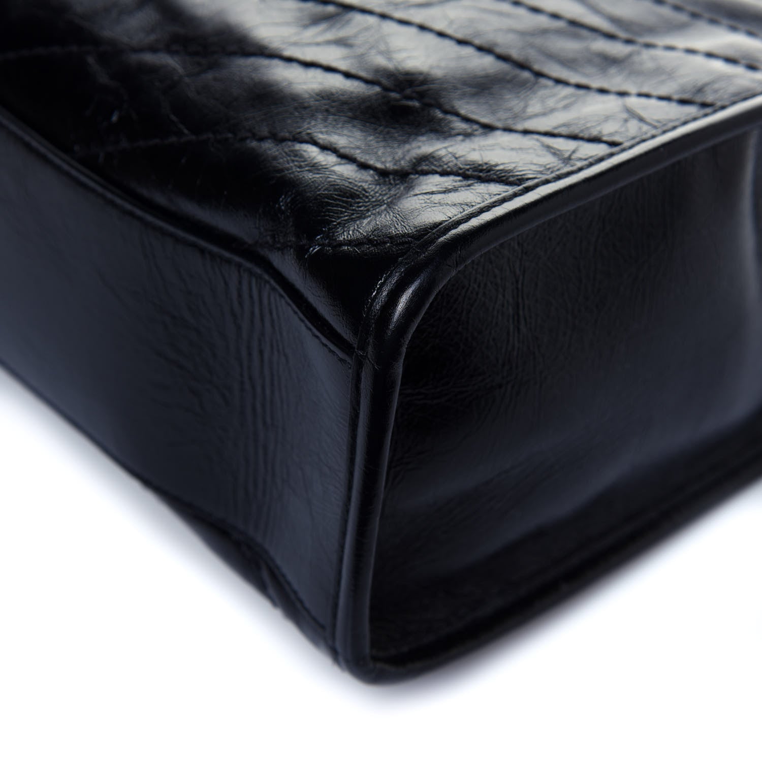 Saint Laurent Crinkled Calfskin Matelasse Monogram Medium Niki Shopper Tote Black 18 of 22
