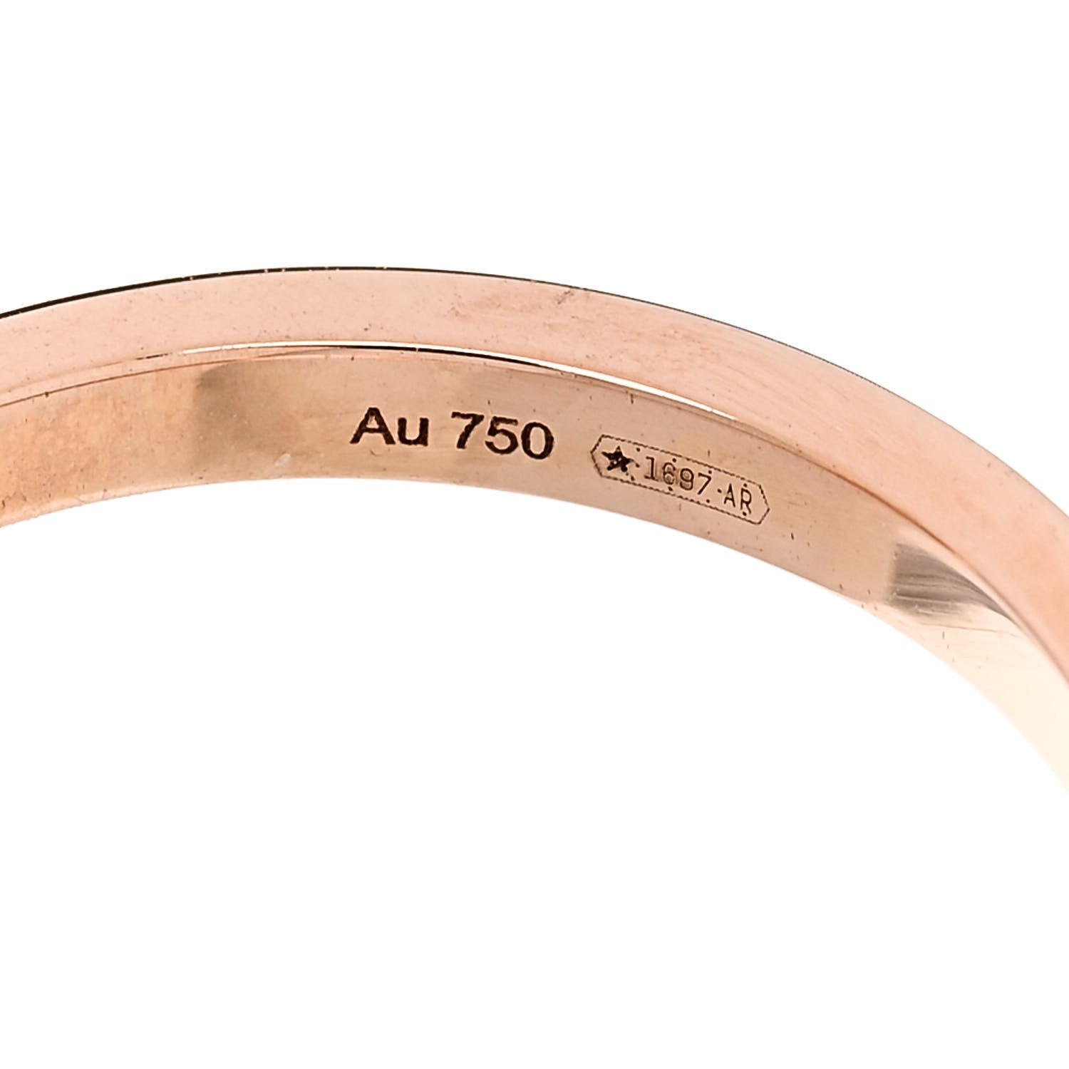 Gucci 18K Rose Gold Diamond GG Running Ring 50 5.25 5 of 7
