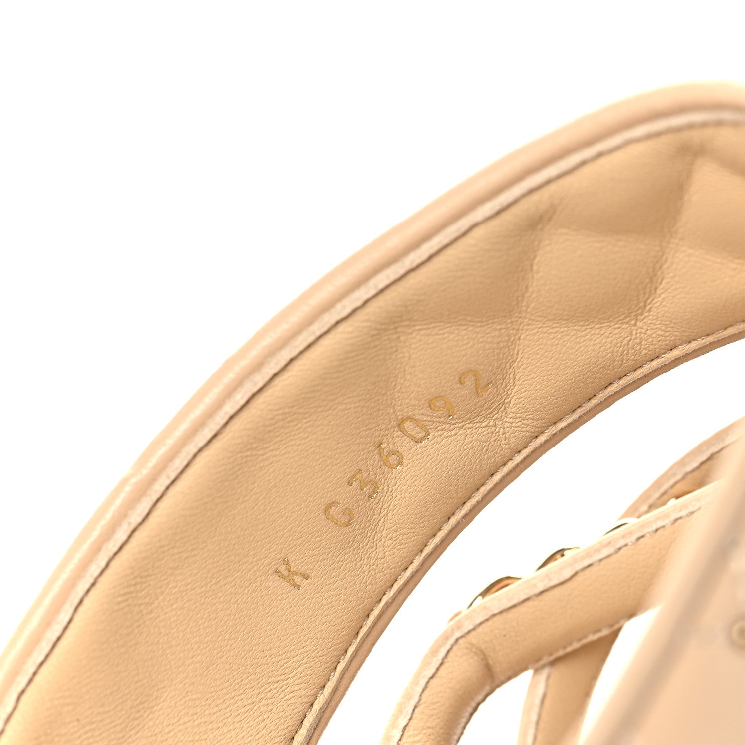 Chanel Lambskin Quilted Chain Mule Sandals 39 Beige 8 of 9