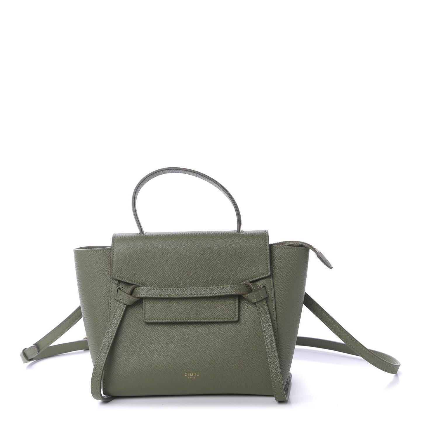Grained Calfskin Nano Belt Bag Light Khaki